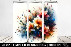 20 Oz Tumbler Sublimation | Stained Azalea Splash Product Image 2