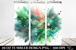Colorful Greenish Glittery Background | 20 Oz Tumbler Product Image 2