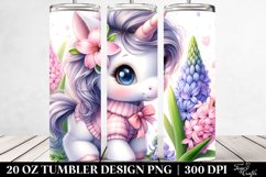 Cute Baby Unicorn with Hyacinth | 20 oz Tumbler Product Image 2