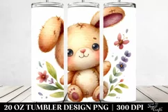 Vibrant Colorful Brownish Cute Plush Sewed | 20 Oz Tumbler Product Image 2
