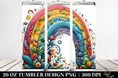 Colorful Ranbow Whimsical Rainbow | 20 Oz Tumbler Product Image 2