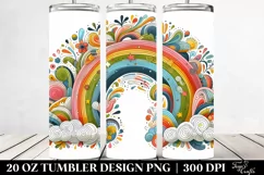 Colorful Ranbow Whimsical Rainbow | 20 Oz Tumbler Product Image 2
