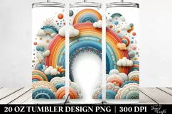 Colorful Ranbow Whimsical Rainbow | 20 Oz Tumbler Product Image 2