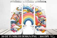 Colorful Ranbow Whimsical Rainbow | 20 Oz Tumbler Product Image 2