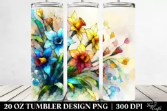 Colorful Daffodil, Material Cracks | 20 Oz Tumbler Product Image 2