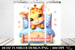 Colorful Baby Giraffe Sleeping | 20 Oz Tumbler Product Image 2