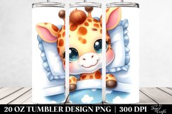 Colorful Baby Giraffe Sleeping | 20 Oz Tumbler Product Image 2