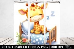 Colorful Baby Giraffe Sleeping | 20 Oz Tumbler Product Image 2