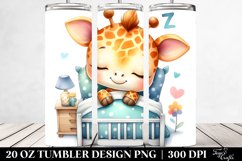 Colorful Baby Giraffe Sleeping | 20 Oz Tumbler Product Image 2
