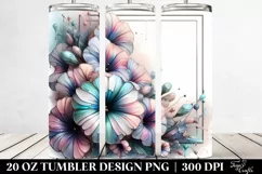 Pastel Petunia Frame Watercolor 20 Oz Tumbler Product Image 2