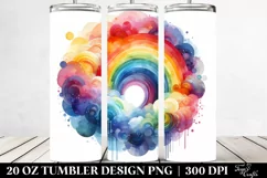 Abstract Colorful Ranbow Watercolor | 20 Oz Tumbler Product Image 2