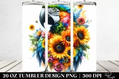 Colorful Macaw Sunflower | 20 oz Tumbler Product Image 2