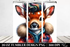 Vibrant Baby Deer 20 Oz Tumbler Product Image 2