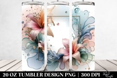 Glossy Lily Watercolor Clipart 20 Oz Tumbler Product Image 2