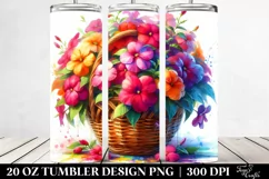 Vibrant Colorful Basket | 20 Oz Tumbler Product Image 2
