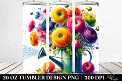 Vibrant Colorful Watercolor Sprinkling Can | 20 oz Tumbler Product Image 2