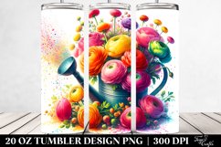Vibrant Colorful Watercolor Sprinkling Can | 20 oz Tumbler Product Image 2