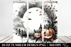Washed Jack-O'-Lantern Clipart, High-Res 20 Oz Tumbler Product Image 2