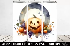 Washed Jack-O'-Lantern Clipart, High-Res 20 Oz Tumbler Product Image 2