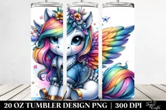 Cute Unicorn Sitting | 20 oz Tumbler Product Image 2