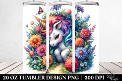 Playful Baby Unicorn Hide and Seek. 20 Oz Tumbler Design Product Image 2