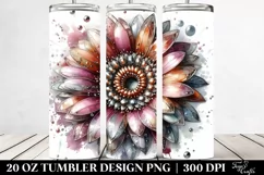 Shiny Watercolor Gerbera | 20 Oz Tumbler Product Image 2