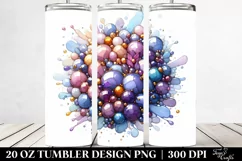 20 Oz Tumbler Sublimation | Lilac Art Splash Product Image 2