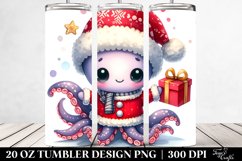 Enthusiastic Baby Octopus for Christmas, Transparent 20 Oz Product Image 2