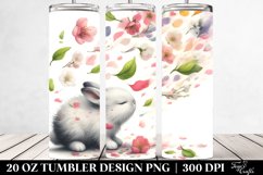 Watercolor Rabbit Spring Wind | 20 Oz Tumbler Product Image 2