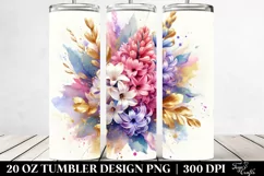 Abstract Vibrant Bouquet Gold | 20 Oz Tumbler Product Image 2
