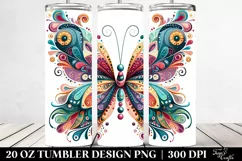 Colorful Whimsical Butterfly | 20 oz Tumbler Product Image 2