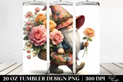 Detailed Gnome Rose Bouquet | 20 oz Tumbler Product Image 1