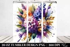 Abstract Vibrant Bouquet with Hyacinth | 20 oz Tumbler Product Image 2