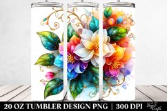 Colorful Jasmine Splash | 20 Oz Tumbler Product Image 2