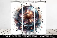 Shiny Cosmos Watercolor | 20 Oz Tumbler Product Image 2