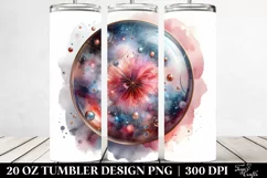 Shiny Cosmos Watercolor | 20 Oz Tumbler Product Image 2
