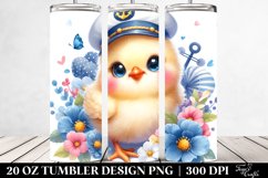 Colorful Baby Chicken Sailor | 20 oz Tumbler Product Image 2
