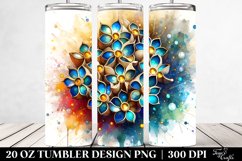 Abstract Stained Lobelia | 20 Oz Tumbler Product Image 2