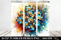 Abstract Stained Lobelia | 20 Oz Tumbler Product Image 2