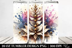 Abstract Stained Lobelia | 20 Oz Tumbler Product Image 2