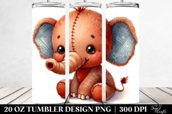 Vibrant Baby Elephant Plush | 20 oz Tumbler Product Image 2