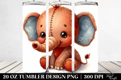 Vibrant Baby Elephant Plush | 20 oz Tumbler Product Image 2