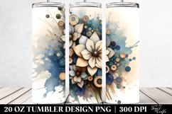 Abstract Delphinium Stained | 20 Oz Tumbler Product Image 2