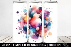 Colorful Watercolor Particles | 20 Oz Tumbler Product Image 2