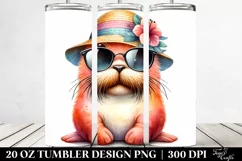 Cute Baby Walrus Sunglasses | 20 oz Tumbler Product Image 2