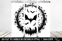 Simple Bat Clipart, High-Res 20 Oz Tumbler Product Image 2