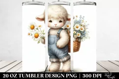 Whimsical Baby Lamb Daisy | 20 Oz Tumbler Product Image 2