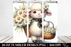 Whimsical Baby Lamb Daisy | 20 Oz Tumbler Product Image 2