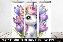 Cute Baby Unicorn Crocus | 20 oz Tumbler Product Image 2
