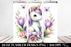 Cute Baby Unicorn Crocus | 20 oz Tumbler Product Image 2